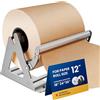 DIY CREW Dispenser e taglierina per rotoli di carta, resistente, per kraft, congelatore e macellaio, antiscivolo e montabile a parete (30,5 cm) (fino a 152,4 m di rotoli)