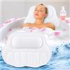 Carehabi Cuscino per vasca da bagno, in rete 4D, con 6 ventose