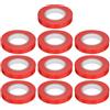 HOOWIFFY Nastro per Legatrice in PVC Rosso 10 Pezzi 30m per Fascette per Piante e Legare Pomodori Giardino Facile da Regolare Senza Danneggiare Rami