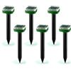 GAOUTO Distributori di talpe solari: IP65 impermeabile a energia solare, spaventaparvicole, antitalpe a ultrasuoni, per espellere, antitalpe, antiparassitari per il giardino (4 pezzi) (6 pezzi)