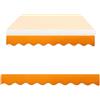 Generico Mantovana di Ricambio per Tenda da Giardino 2,5 3 4 5 6m, Striscia di Mantovana Ondulata di Ricambio Resistente Ai Raggi UV per Terrazza Negozio, Solo Mantovana(Blue Orange,L300cmxH20cm)