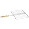 SG Secret de Gourmet AC-Déco - Doppia griglia barbecue rettangolare, 30 x 40 cm, in metallo cromato