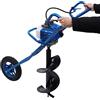 TouTToNG Trapano a Benzina a 2Tempi 63 CC 2.2 KW, Trivella Monocilindrica per Trapano Ø 300 mm, Scavatrice per Carrello Monoruota 8800±300rpm, Trivella per Carriola