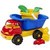 Simba Androni 6041CF - Veicolo in miniatura, Camion a cassone ribaltabile con secchiello e accessori per la spiaggia, 13 cm