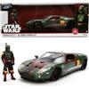 Jada Toys Star Wars Auto Boba Grasso - 2005 Ford GT (Circa 19 cm) Modello Auto 1:24 in Metallo con Figura, Cofano, Porte e Bagagliaio apribile, Die-Cast, per Bambini e Collezionisti a Partire dagli 8