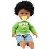Cicciobello My Friends, Bambola Interattiva Altezza 42 cm, Giochi Bambini 2 anni, Cicciobello Classico con Ciuccio, Vestitino Dettagliato e Capelli Spazzolabili, Afro
