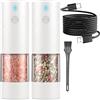 Deger Kit macina sale e elettrico ricaricabile tramite USB, macinino automatico per sale e regolabile