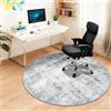 Capslpad Tappetini per sedie da ufficio per pavimenti in legno massello, ø120 cm, rotondi, antiscivolo, moderni, astratti, multiuso, a pelo basso, protezione per pavimento, per sedie a rotelle in