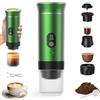 VHV Caffettiera portatile 3 in 1,ricaricabile caffettiera portatile da viaggio, 12 V, macchina da caffè espressa per capsule, caffè macinato, per campeggio, viaggi, ufficio, auto, casa (verde)