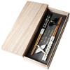 BAIFULAI Set di 2 bacchette per sushi in legno con supporto per gru in ceramica, sostenibili Chopsticks giapponese, cinese, coreano, taiwanese, regalo giapponese