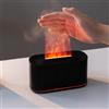 ZYWUOY Diffusore colorato di fiamma per camino, diffusore di aromi a fiamma fredda da 220 ml, illuminazione a LED a 7 colori, per comodini, scrivanie, mensole (nero)