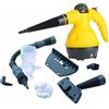 DISCORAMA PULITORE A VAPORE ELETTRICO PORTATILE, PULITORE A VAPORE CON KIT DI 9 ACCESSORI, PULITRICE A VAPORE PALMARE E PORTATILE MULTIUSO PER AUTO SEDILI CASA POLTRONE PULIZIA -