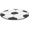 ASAKKURA Tappeto Rotondo Piccolo a Tema Calcio 80 Cm Diametro, Tappeto Antiscivolo Lavabile Imbottitura Confortevole per Cameretta Ragazzi, Sala Studio e Soggiorno, Riduzione Rumore