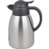 METRO Professional Caraffa termica in acciaio inossidabile, 1 L, con pulsante, argento/nero