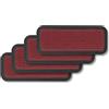 Astra Zerbino per esterni e interni - 25 x 60 cm Set da 4 Linee rosse - Zerbino antiscivolo - Tappeto cattura-sporco molto resistente - Zerbino per gradini