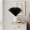 Larber 60 Pezzi Pampas Decorative Artificiale,45cm Erba Della Pampas Piccole e Soffice,Piume Decorative per Vaso,Soggiorno, Camera da Letto, Matrimonio,Arredamento Boho (Nero)
