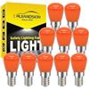 Ruiandsion Lampadina LED E14 220V Arancione con Attacco a Vite E14 Sostitutiva per Lampada da Soffitto a Sospensione, Scrivania, Comodino, Parete, Decorativa Confezione da 10