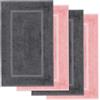 Lavea® 4 Tappetini Bagno 50x80 cm in 100% Cotone - Tappeti Bagno Assorbenti e Lavabili - Ideali come Tappeto Bagno o Tappetino Doccia - Antracite e Rosa Pastello