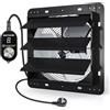 Aygrochy Ventilatore di scarico regolabile da 350 mm, flusso rotativo EC, ventilatore da parete industriale, 2180 m³/h, ventilazione e raffreddamento per serre, garage loft e cucina.