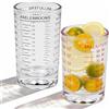 Byfoyif 2 Misurini per Cocktail 120 ml e 90 ml Misura Graduata Vetro, Misurino in Vetro Senza BPA, Piccoli Bicchieri Graduati da Cocktail, Bicchiere Graduato Drink, Bicchierino Vetro con Misurazioni