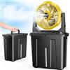 Ausic Ventilatore nebulizzatore portatile da 9 l, ventole per patio, campeggio, spiaggia, golf, ecc., 30000 mAh USB ricaricabile a batteria, ventola di raffreddamento ad acqua da pavimento, 3 forti