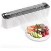 Quasziwa Dispenser Pellicola e Alluminio a Parete - Montaggio Magnetico Senza Fori, Taglia Pellicola - Sicurezza e Taglio Preciso, Organizzatore Cucina Salvaspazio - Adatto a Rotoli fino a 300 m, Nero
