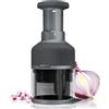 Zyliss Zick Zick 3 - Tritatutto Manuale da Cucina, Lama Ultra Affilata Rotante in Acciaio Inossidabile, Trita Verdure, Frutta, Cipolle, Carne Erbe e Altro, Trita Verdure a Mano, Accessorio da Cucina