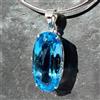Pendente Fatti A Mano In Argento Sterling 925 Con Gemma Di Topazio Blu