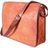 Fatto a mano 19 " Vero Artista pelle Vintage Uomo Tracolla Valigetta Portatile Borsa