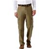 Haggar Men's Stretch Comfort Cargo Expandable Waist Classic Fit Plain Front Pant, Putty, 36x32