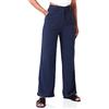 VERO MODA Pantaloni da Donna VMTIRAVER MR Wide Linen, Taglia S/30, Blazer Blu Marine, 30W x 30L