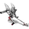 Konerstone Pedane poggiapiedi regolabili per moto Ducati 1098 1098S 1098R 2007-2009/848 2008-2010 EVO 2011-2013/1198 1198S 1198R 2010-2012 Rest Gray