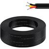 AOHEWEI Cavo a 3 conduttori da 20 Metri 20AWG, Cavo Flessibile in Rame stagnato Intrecciato 3x0,5 mm², Cavo Elettrico a Bassa Tensione 5V/12V/24V/300V per Strisce LED, Automobili, Esterni e Fai da Te