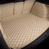 Generic Tappetino Per Pelle Bagagliaio Auto Per Suzuki S-Cross 2002-2024 2025 2026, Tappetini Bagagliaio Impermeabile, Durevole, Antiscivolo E Antiusura，Imbottitura Rinforzata(Beige)