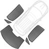Generico Parasole Per Parabrezza Auto Per Volvo XC60 2018-2024 Parasole Magnetico Per Parabrezza Anteriore, Tendina Parasole Per Finestrini Laterali Posteriori Visiera Parasole Auto(Rear 5pcs)