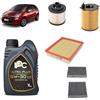 OP Kit tagliando 4 filtri + 4L olio 5W-30 IPC C2 compatibile con Citroen c3 ii 1.6 BLUEHDI 75 Gasolio 2015-2016