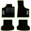 QUEMAR Tappetini Auto compatibili con Audi A3 8P 8PA e Cabrio 2003-2012/ Kit Tappeti Moquette e Gomma su Misura (Set 2 Anteriori +2 Poster.)/ Ricami e Colori Personalizzati (Bordo V.Acido, 2 Ricami)