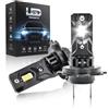 Onraying H7 LED, 55000LM 7500K Blanc Froid, 12V Ampoule H7 LED de Phares Voiture Automobile Avec Ventilateur, 900% Luminosité, 1:1 Mini Taille, IP68, Remplacemenes HalogèNes, Plug-N-Play