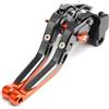 QDouiMOO Leva Frizione Freno Per Aprilia Pegaso 650 Strada 2005-2010 Leve Freno Frizione Moto Estensibili Pieghevoli Regolabili(Orange)