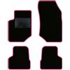 QUEMAR Tappetini Auto compatibili con Peugeot 208 II e-208 dal 2019/ Kit Tappeti Moquette e Gomma su Misura (Set 2 Anteriori + 2 Posteriori)/ Ricami e Colori Personalizzati (0 Ricami, Bordo Rosa)
