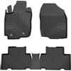 OMAC Tappetini Tappetini in Gomma No.77 compatibile con Toyota RAV4 III 2005-2012 TPE Nero 4 Pz