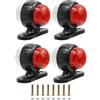 LEIBOCHAO 12V 24V LED Luci di Posizione Laterali, Luci di Posizione Posteriori a LED Bianche e Rosse, Luci di Ingombro 12v 24v Camion LED per Rimorchi, Autobus, SUV, Roulotte, Furgoni, Confezione da 4