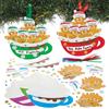 Baker Ross FN623 Kit decorativi personalizzati Gingerbread Hot Chocolate - Confezione da 5, kit natalizi per bambini per creare decorazioni natalizie personalizzabili