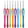 HEEPDD Set Uncinetti 8 Pezzi Multicolori 1-2.75mm, Kit Uncinetto per Principianti con Impugnatura Ergonomica, per Lavorare Filati Sottili e Realizzare Centrini, Amigurumi e Progetti Fai da Te