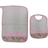 MyVorrei Set Asciugamano+Bavaglio in Spugna Cotone 100% per Asilo | Asciugamano cm 35x52 Bavaglio cm 26x35 | Personalizzabile con Nome