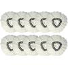 vhbw 10x Testina pulente sostituisce Vileda 152623 per mocio, lavapavimenti - Microfibra, Bianco