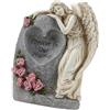 Obotsnoi Vaso Angelico da esterno a energia solare, decorazione commemorativa statua in resina resistente alle intemperie per giardino cimiteri ornamento resine angelo commemorativo vaso