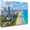ConKrea Quadro su Tela Canvas - INTELAIATO - Pronto da Appendere - Miami Beach - USA America Florida - 30x40cm - Senza Cornice - (cod.1674)