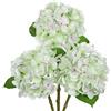 Hollyone Fiori artificiali di ortensia, 3 pezzi, 47,8 cm, ortensie in seta con fiori grandi da 15,2 cm, fiori finti realistici verde chiaro per composizioni floreali, centrotavola, matrimoni