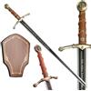 57 SPECIAL REPLICAS Oggetto storico Templare Riccamente decorato 114 cm SW-601 | Uso esclusivamente decorativo, lama smussata, punta smussata, finitura artigianale incisa, ispirato a modelli storici